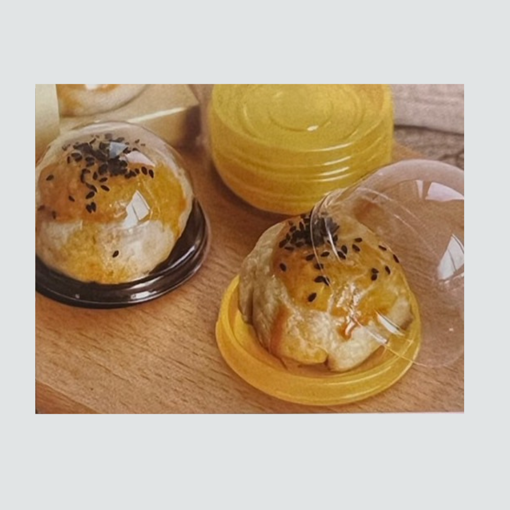 單粒塑膠盒黃底+半圓蓋